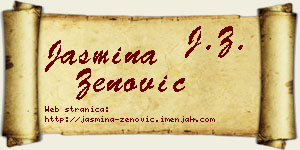 Jasmina Zenović vizit kartica